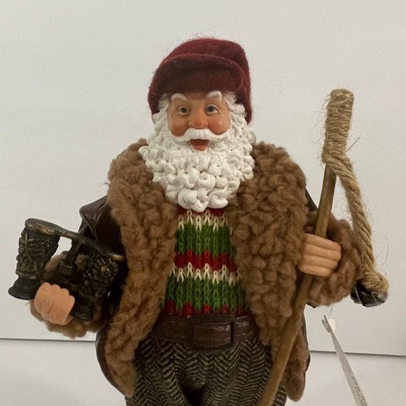 Santa With Binoculars And Walking Stick Figure from Celebrate It Christmas 10” - Picture 5 of 13